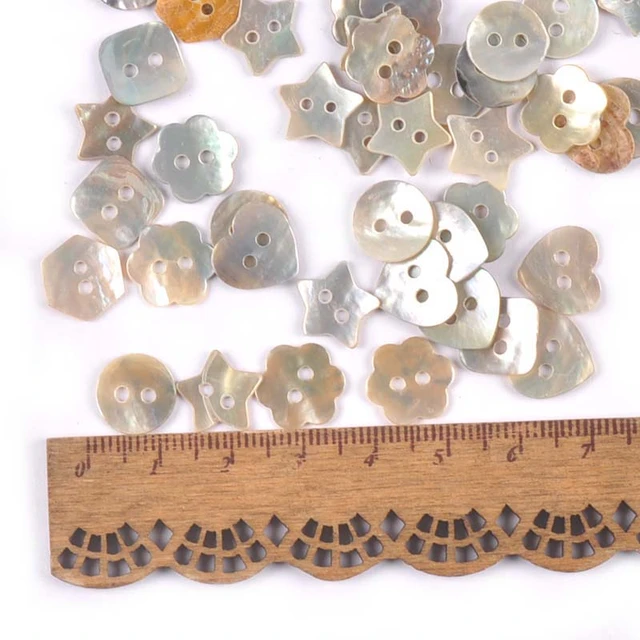 50Pcs/Lot Natural Mother Of Pearl Shell Buttons For Scrapbook DIY Crafts  Clothing Decoration Handmade Home Accessories trs0399