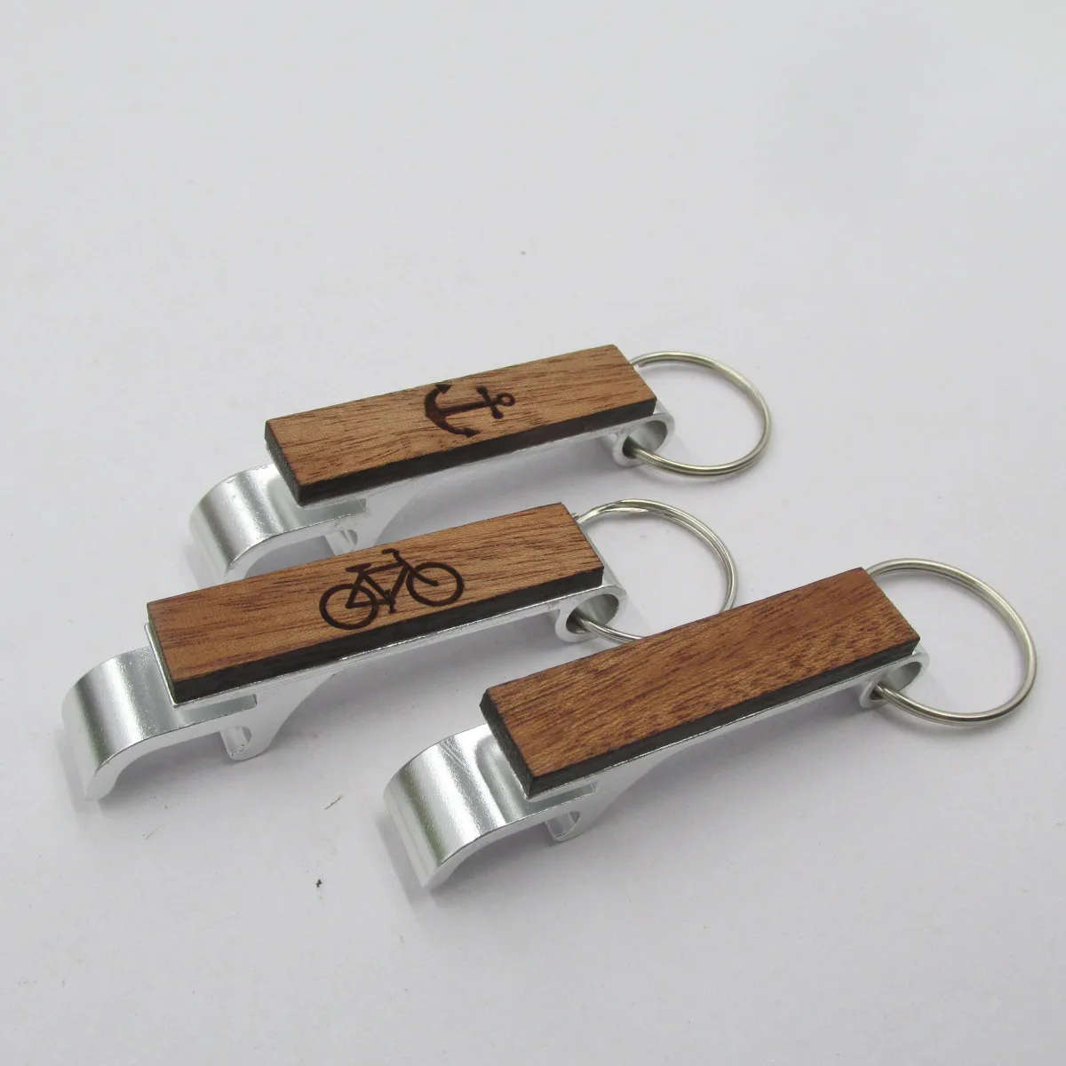 Porte-clés ouvre-bière ouvre- Bières porte-clés - ouvre-bouteille porte-clés Argent