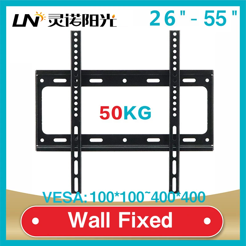 26”-55” inch Universal TV Fixed Bracket Stand Load Bearing 50Kg Wall Mount VESA 100*100~400*400mm Living Room Use Support |