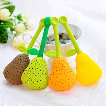 

1Pc Pear Shape Silicone Tea Infuser Tea Leaf Strainer Spice Herbal Infuser Filter Tool Tea Strainers Teapot Teacup Accessories
