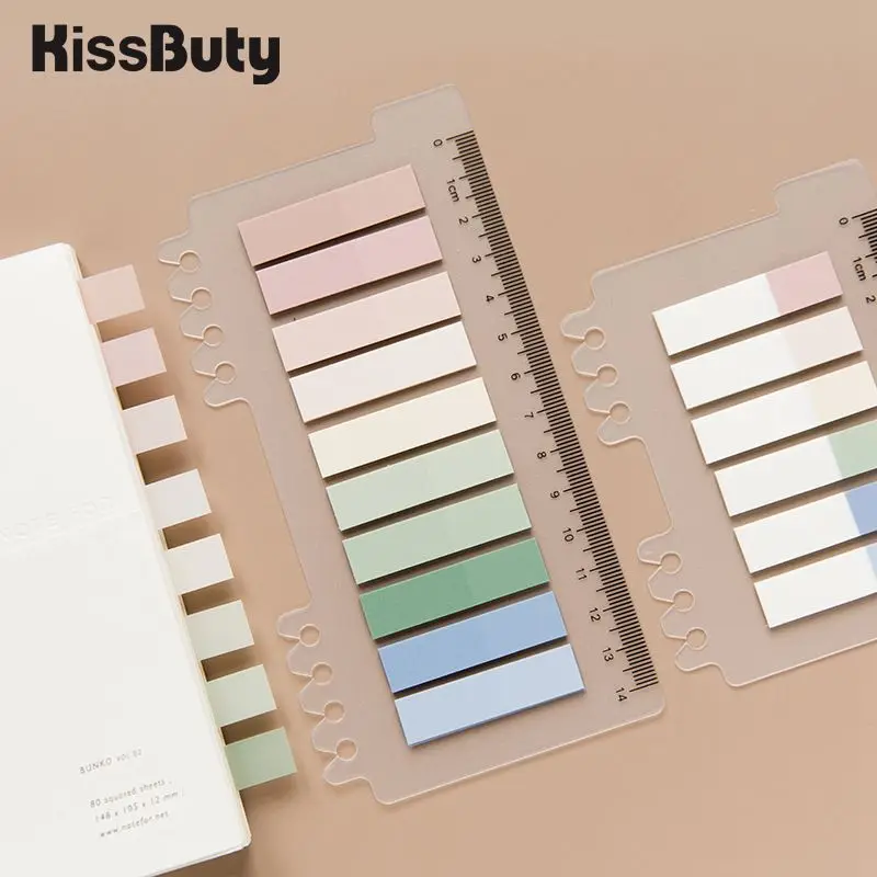 

KissButy 120/240/400pcs/Set Simple Color Memo Pad Paste Sticky Notes Convenient Stickers Bullet Journal Writable Diary Stickers
