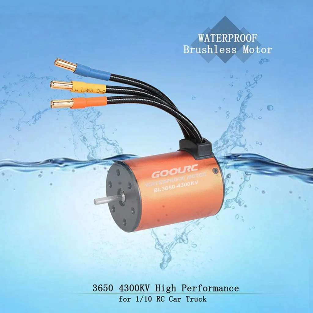550 4300KV 4-полюсный бесщеточный двигатель без датчика для 1/10 4WD грузовиков с
