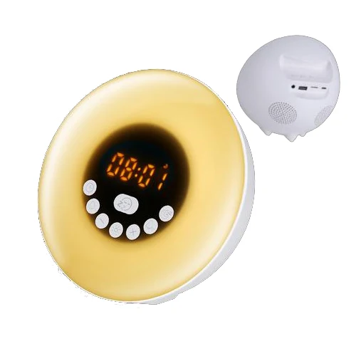 Wireless Bluetooth Speaker Intelligent Audio Desk Lamp LED Music Light Bulb Colorful Wake-Up Atmosphere Light Speaker