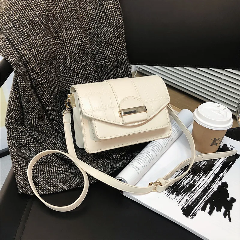 

2020 Fashion Solid Color Small Square Bags For Women Luxury Soft Leather Crossbody Shoulder Bag New High Quality Female Handbags
