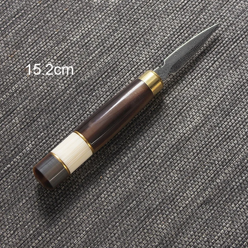 Tea Cutter Tea Needle Set Tea Making Tools 1Pcs Damascus Tea knife Pu'er Tea Knife Ebony Stainless Steel Needle Cone Chinese style gift 12 models