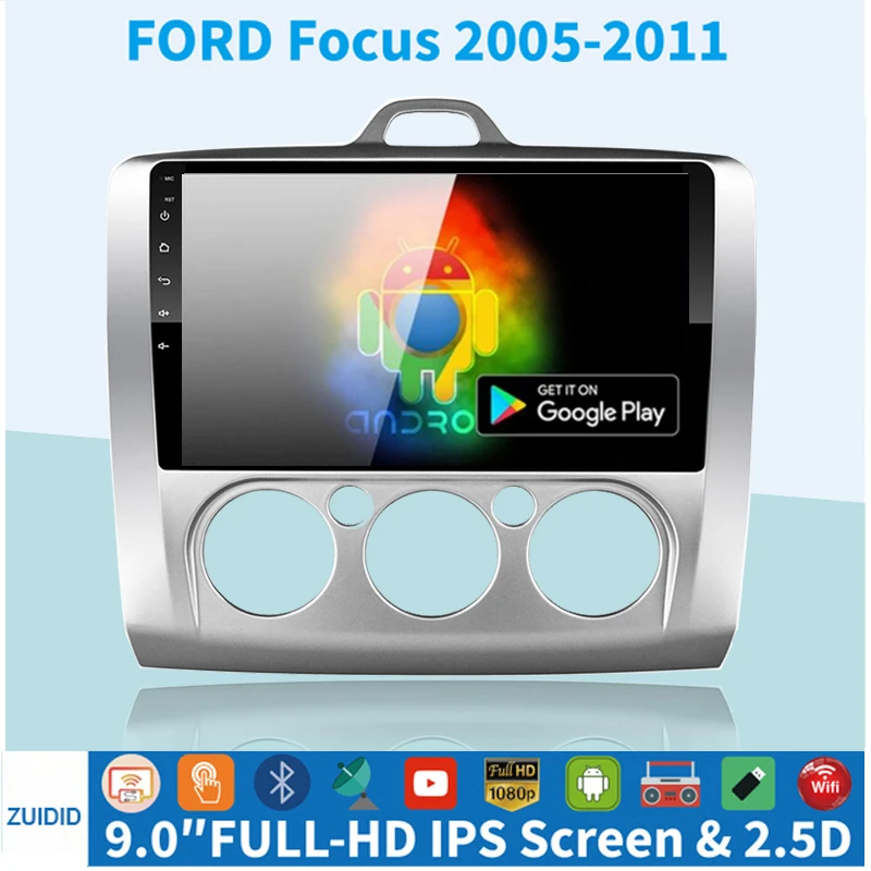 Автомагнитола для ford focus 2 Mk2 мультимедийный проигрыватель на Android 10 1 2004-2008 2009 2010 2011