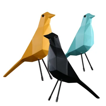 

North Europe paper folding Imus Bird Resin Ornament Colorful Dove simulation Pigeon Figurine Gifts