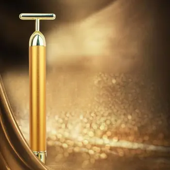 

Gold stick 24K gold beauty stick environmental protection electric T-shaped face massager home beauty instrument