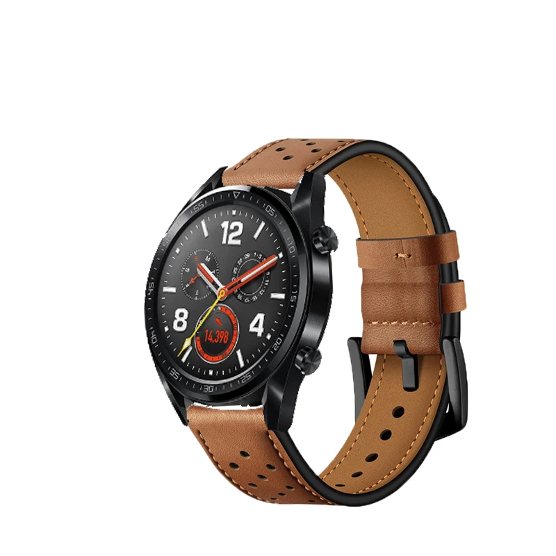 Сменный ремешок для huawei Watch GT 42 мм 46 Honor Magic/Watch 2 Pro Кожаный часов мягкий