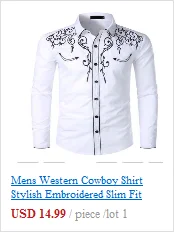 Мужская Ковбойская Рубашка в западном стиле, стильные, с вышивкой, облегающие, с длинным рукавом, вечерние мужские рубашки, фирменный дизайн, для банкета, на пуговицах, мужская рубашка