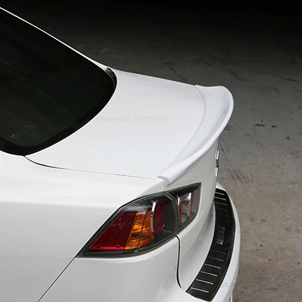 Для Mitsubishi Lancer 2009 до 2014 ABS Пластиковый Багажник задний черный спойлер Неокрашенный