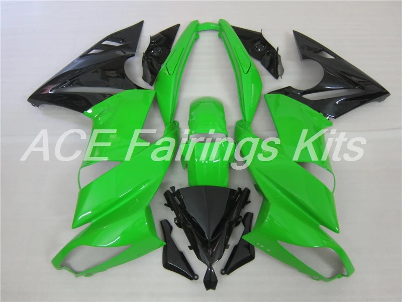 Легкая установка ABS Обтекатели комплект подходит для Kawasaki Ninja 650R ER-6F 09 10 11 650 ER6F 2009 2010 2011 Приятный Зеленый