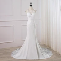 Jiayigong Sexy Wedding Dress Vestido De Novia Customized Sleeveless Applique Sweep Train Mermaid Wedding Gowns Robe De Mariage 1
