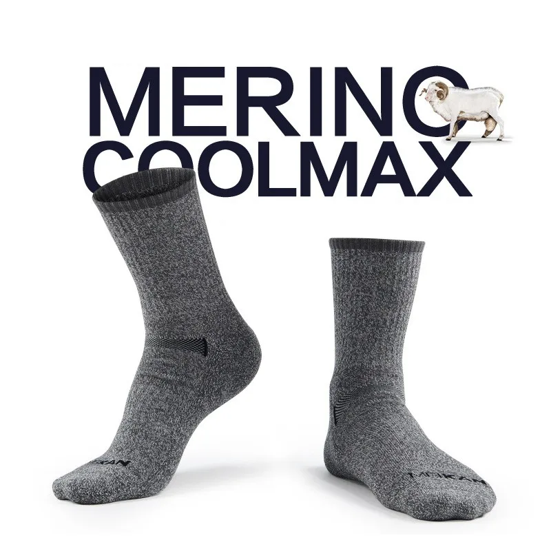 4 пары Coolmax уличные носки из мериносовой шерсти для мужчин толстые махровые носки зимние теплые зимние носки Фирменное Качество