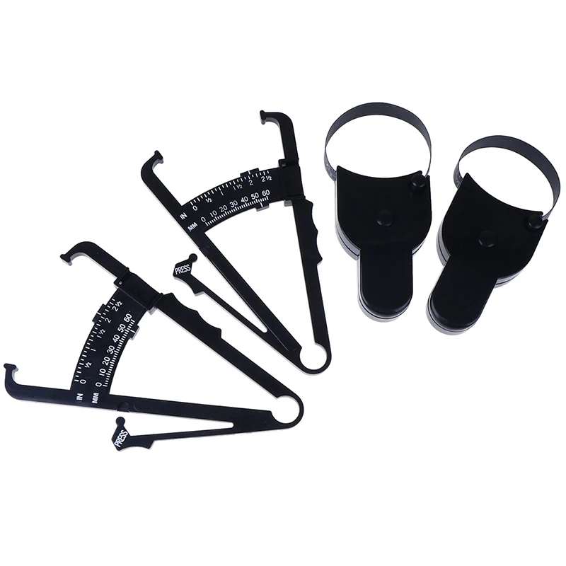 Body fat caliper 70mm Skinfold Body Fat Caliper Set Measure Tape Body Fat Monitors Tester Skinfold Measurement Tool
