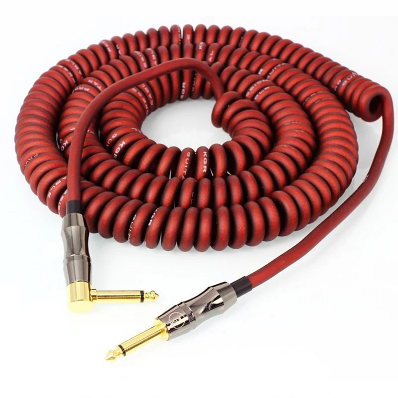 KGR real guitar wire guitar connecting line high quality febrile cord spring wire cable plug.