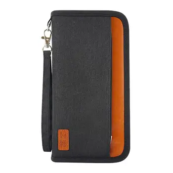 

RFID Blocking Travel Bag Wallet Purse Organizer Zipped Passport Tickets ID Holder