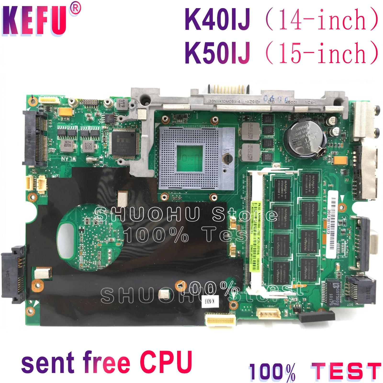 Материнская плата KEFU K50IJ для ноутбука ASUS K50IN K60IJ K40IJ K50AB материнская 2 Гб памяти