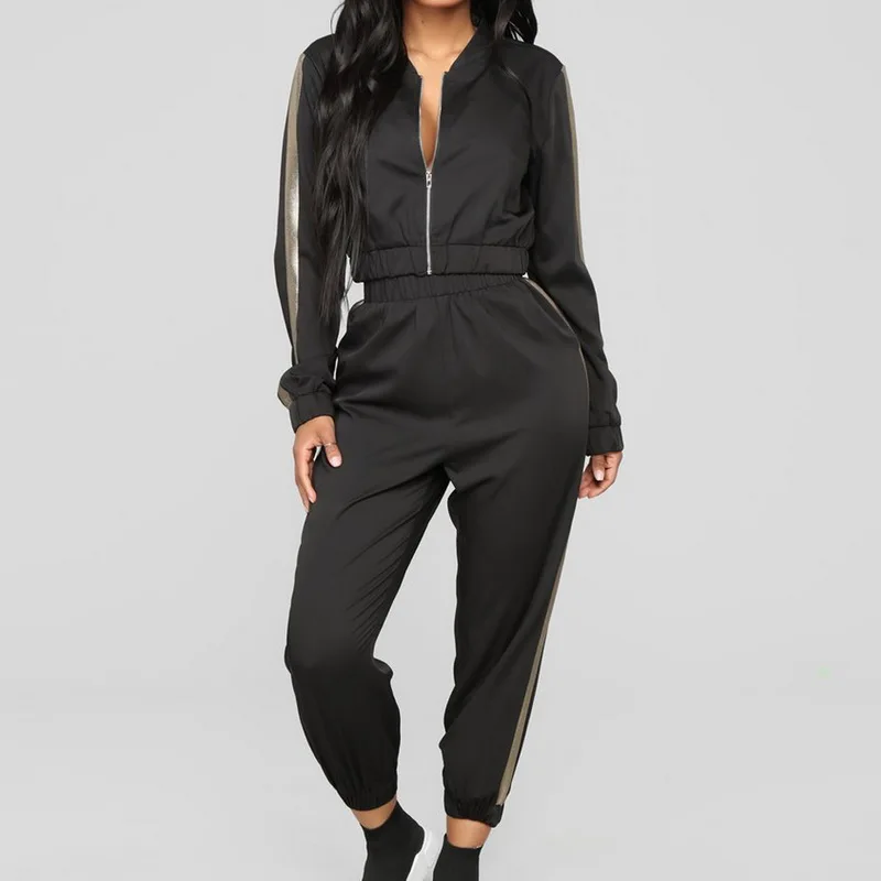 

Women Yoga Set Running Sets Fashion Jogging Suits Zipper Tracksuit Long Pants Jogger Suits Female Winter Casual 2pcs Sportswear