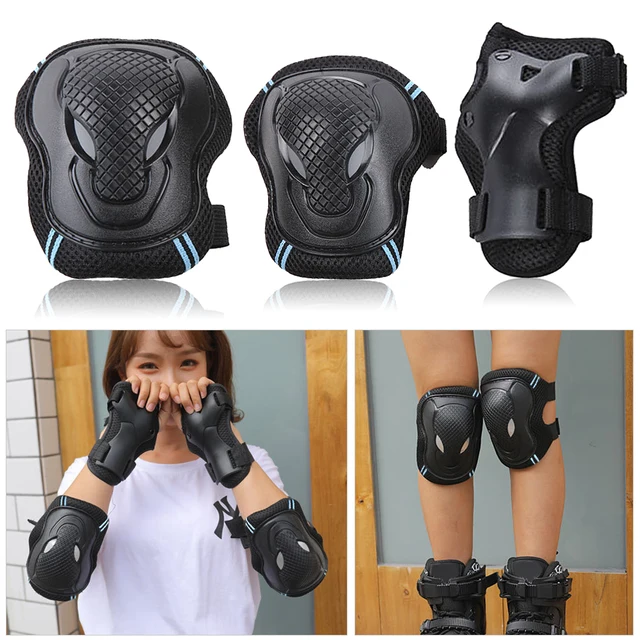6PCS Knee Pads Elbow Pads Wrist Guards Protective Equipment Set Safety Protection Pads for Skateboard Cycling Riding For Adults 4