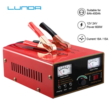 

12V 24V 600W Powerful Car Battery Charger Lead Acid AGM GEL Calcium 100A 200A 400A Boat Auto Forklift Storage Cell Fast Charge