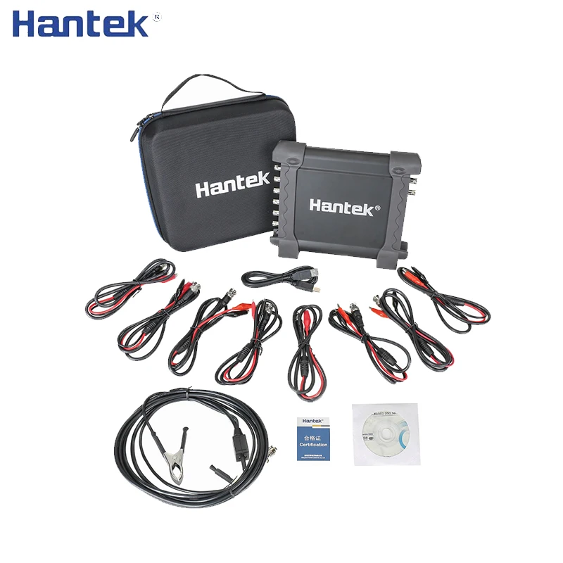 Hantek 1008C Automotive Oscilloscope/DAQ/Programmable Generator Handheld 8 Channels USB Oscilloscopes with Auto Ignition Probe