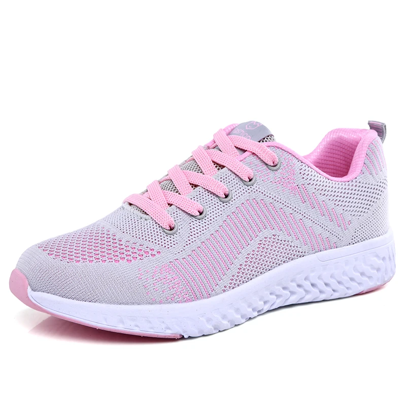 

Summer Brand Women Sneakers Ladies Student Flat Shoes Knitted Trainers Outdoors Footwear Black Sneakers Tennis Zapatos Mujer