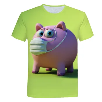 

2020 Summer O collar Unicorn T Shirts Colorful Horse 3d Print Animal T-shirt XXS- 6XL