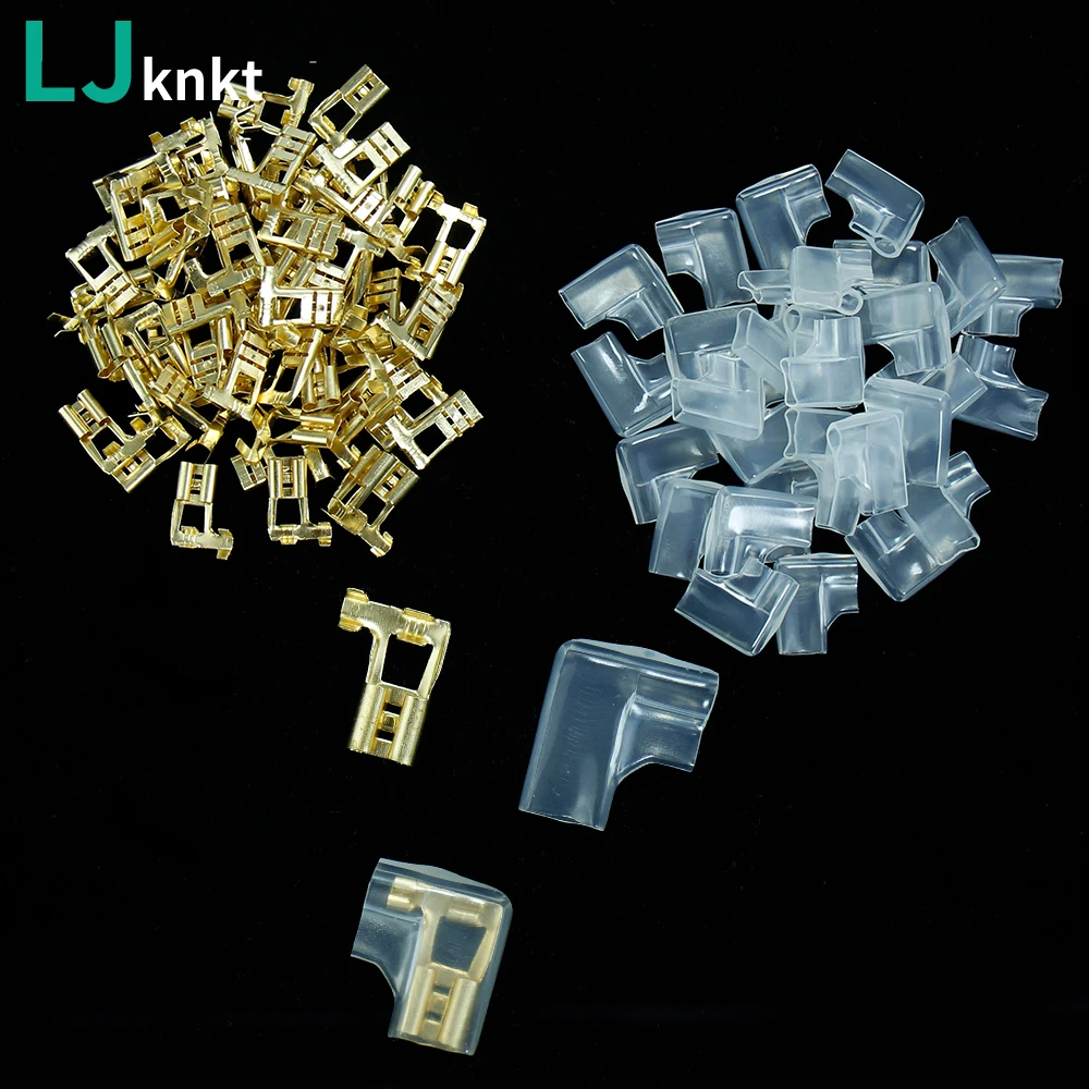 

For switch wiring 0.5 to 2.5 golden With lock flag spring terminal L-shaped elbow connector Plug in connection