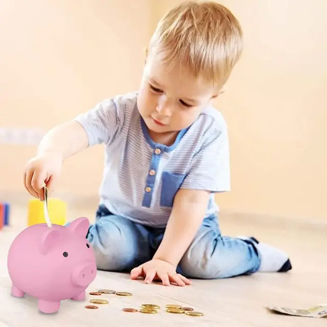 Cute Piggy Bank Plastic Pig Money Bank For Boys Girls Kids Adults Coin Bank Money Box Saving Home Decoration Cartoon Toys 4