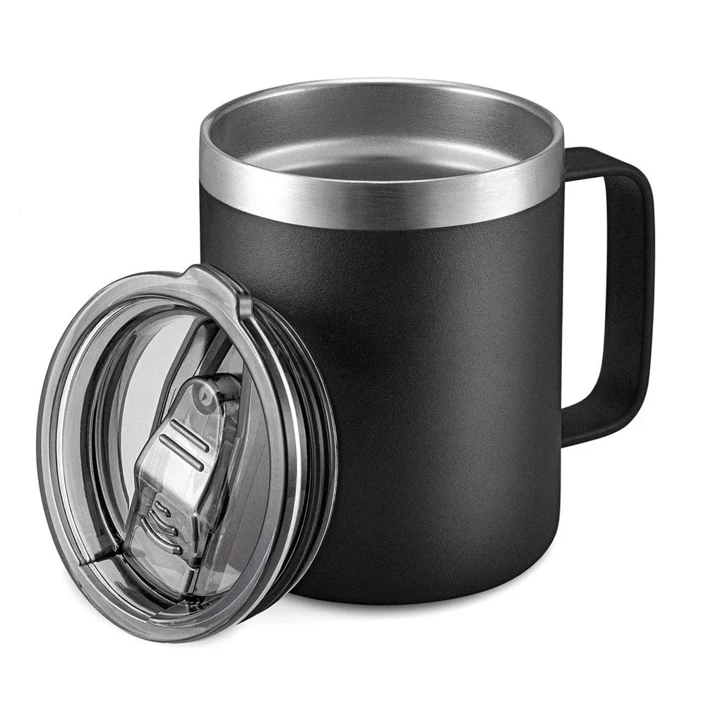 360ml 12oz Handle  Mug  Office  Coffee Insulated Tumbler Double Wall  Food Grade Stainless Wteel   BPA Free ECO-friendly