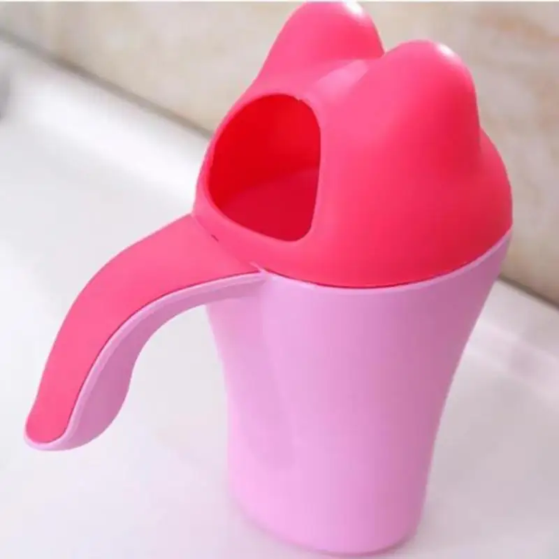 Мультфильм кошка Купание Душ чашка новорожденный детский шампунь Bailer воды ковш