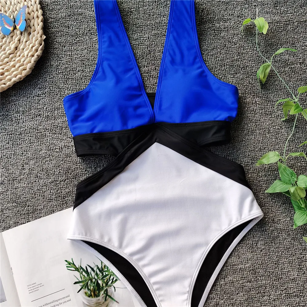 Vigorashely Sexy Tiefer V-Ausschnitt Bademode Damen Vintage Einteiliger Badeanzug 2026 Hochgeschnittener Monokini Badeanzug Schwimmbekleidung – Detail 31