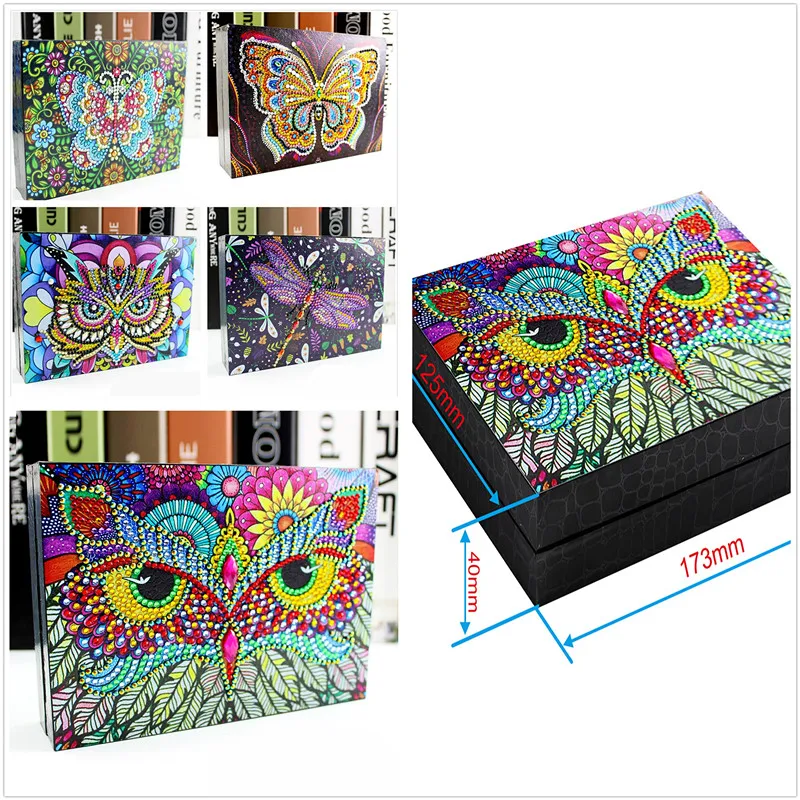 5D Diy Алмазная мозаика коробка для макияжа животные алмазная живопись наборы