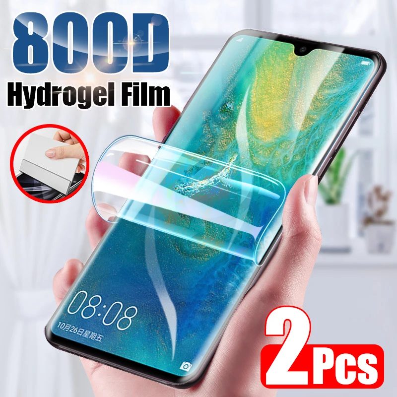 800D 2PCS Protective Hydrogel Film For Huawei P20 P30 Lite Pro nova 3 P smart 2019 Screen Protector Mate 20 30 Not Glass | Мобильные
