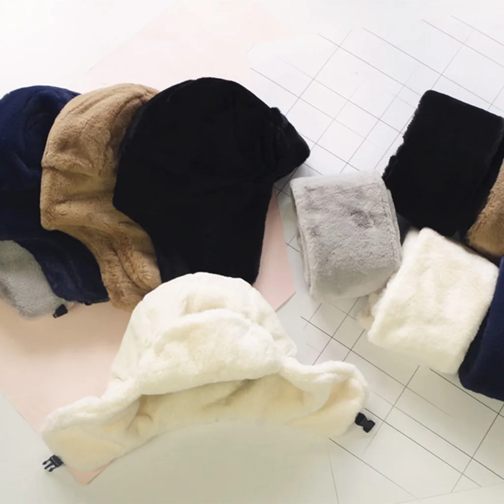 Женский водонепроницаемый и ветрозащитный однотонный шейный теплый шарф шапка зимне наушники шапка шарф Набор сплошной цвет теплая шапка утолщенный женский шарф