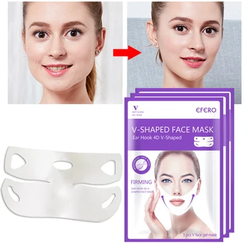 

1PC Double V Face Shape Tension Firming Mask Paper Slimming Eliminate Edema Lifting Firming Thin Masseter Face Care Tool TSLM1