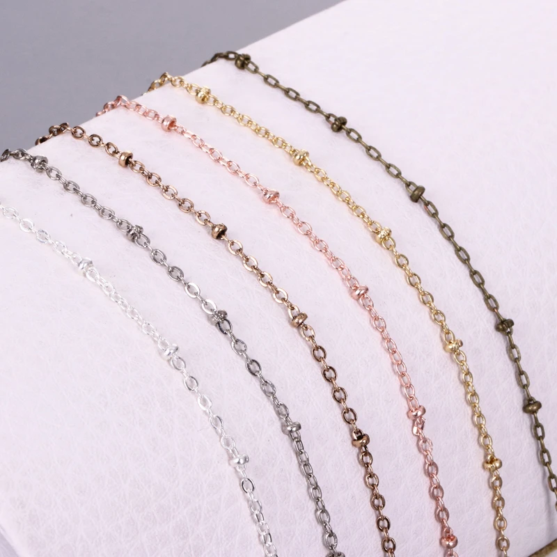 

2 mm DIY Jewelry Chain Metal Chain Gold Color Search Component Chain Component Component for Jewelry Production Necklace Connect