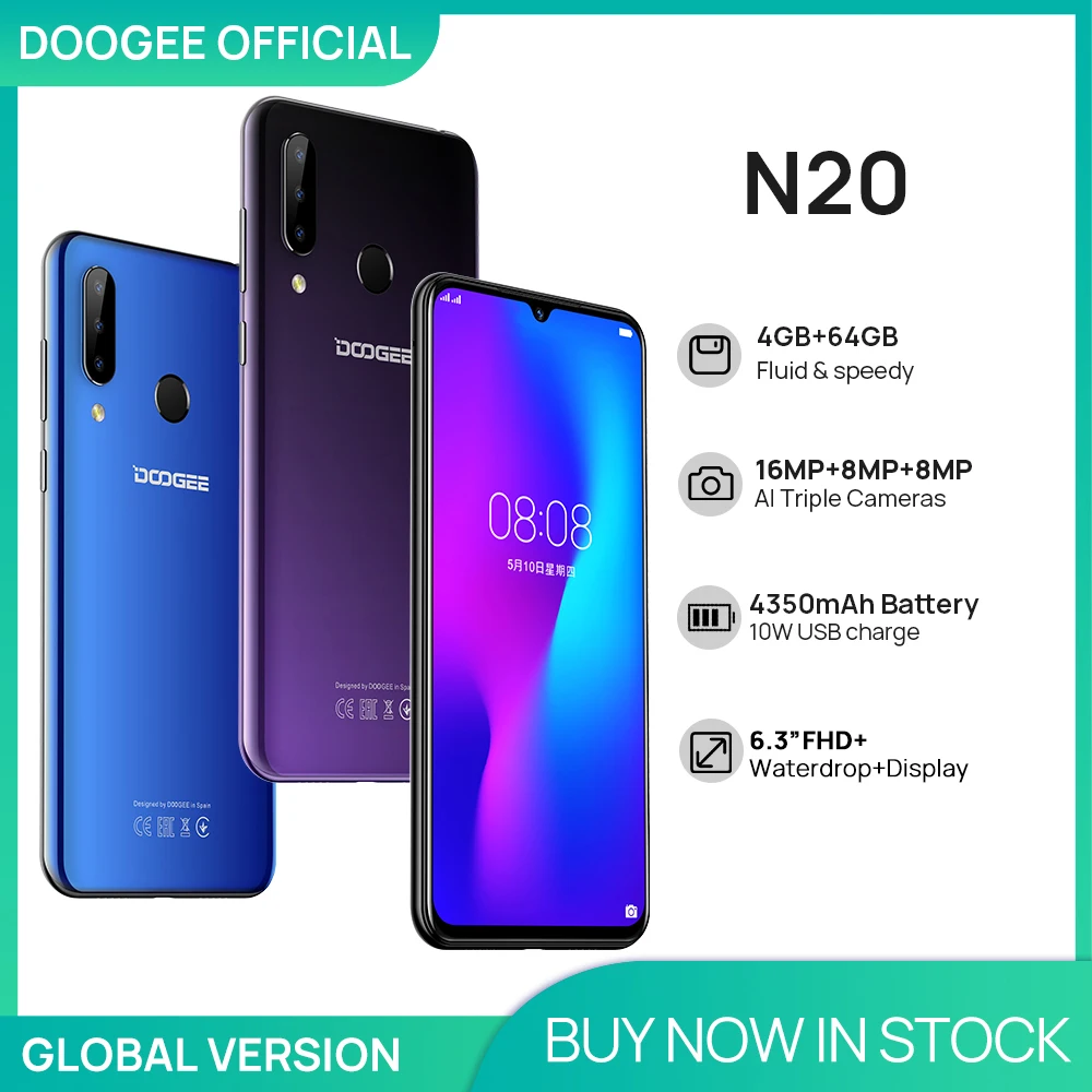 Смартфон DOOGEE N20 4+64ГБ | Мобильные телефоны и аксессуары