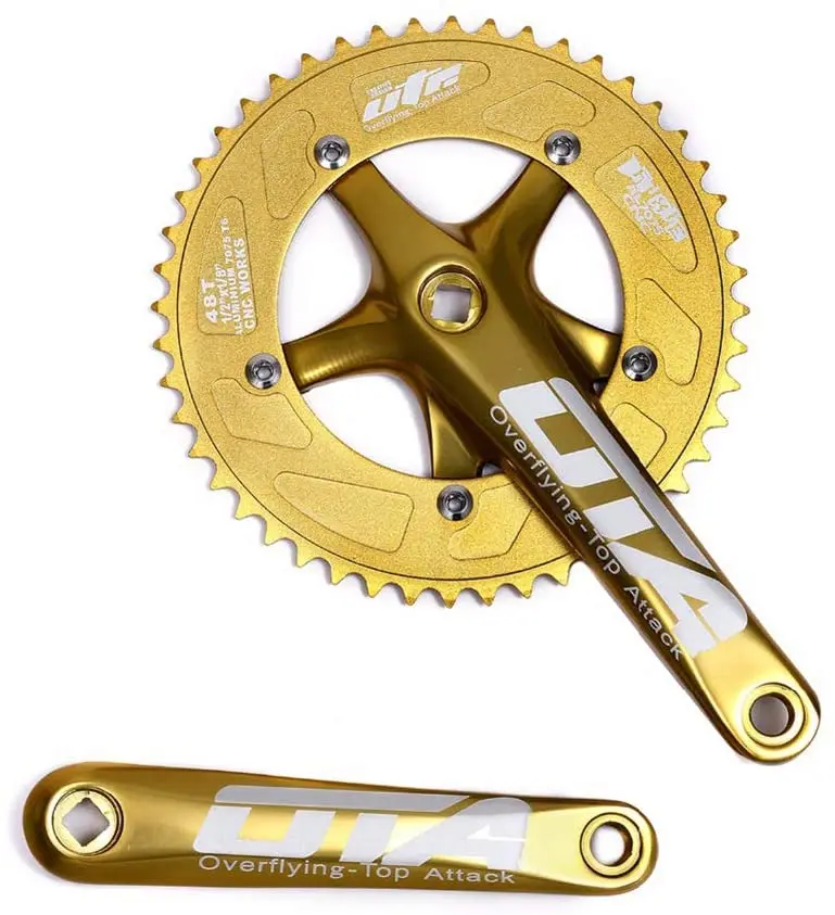 Bike Cranksets Litepro Hollow Tech Crank Set 130BCD 24mm Axle