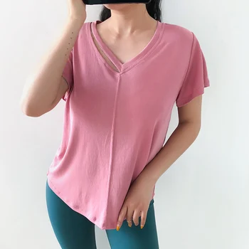 

Women Quick Dry Stretch Slim Fit Yoga Tops Sport T-Shirt Gym Jerseys Fitness Shirt Yoga Running Female Sports Top Clothes