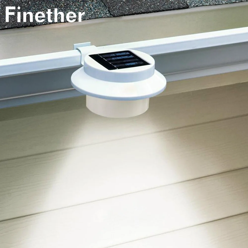 

Finether 3 LED Solar Light Fence Light LED Waterproof Sink Lamp Garden Landscape Lighting Tool For Fence Wall Yard Garden Home