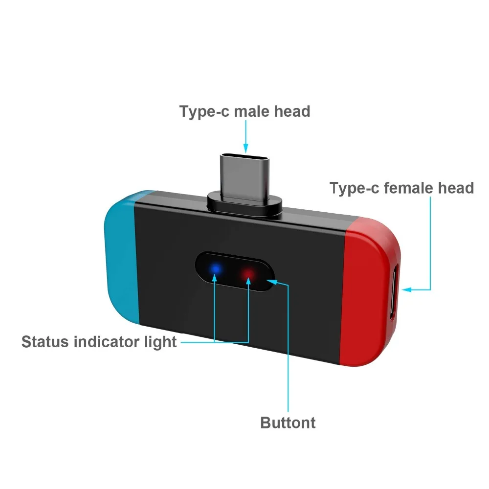 Портативный usb-разъем type-C, аудио-передатчик адаптер для nintendo Switch/PC, поддержка в игровом чате, наушники, Plug& Play