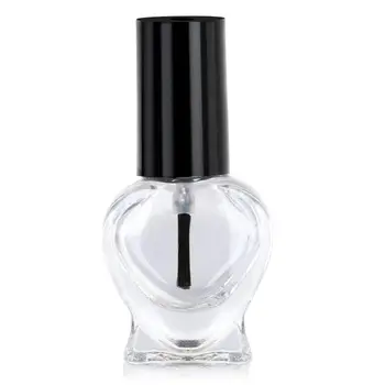 

6x Empty Heart Shaped Nail Varnish Bottles