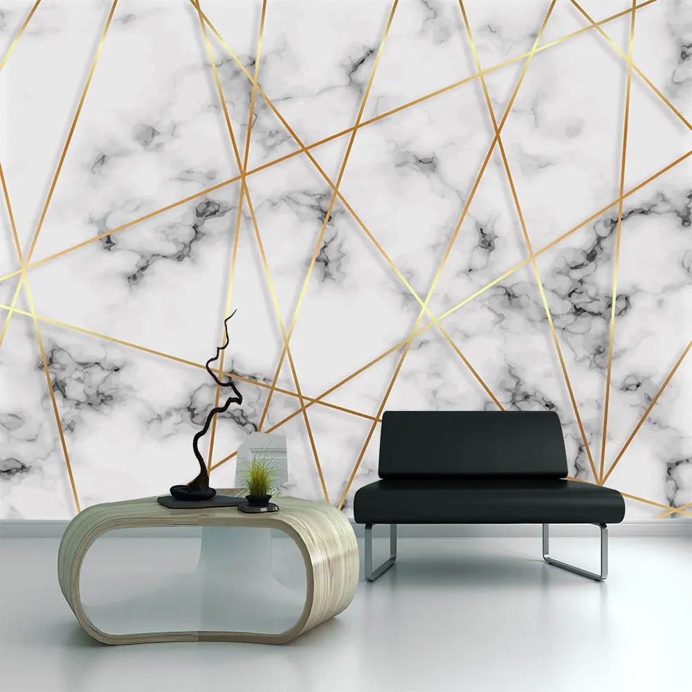 

Decoration Textile wallpaper Modern marble hot stamping line background wall