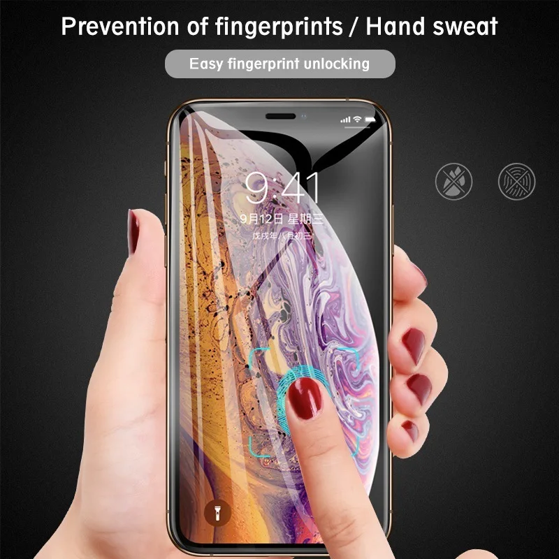 phone protector 3PCS 9D Curved Edge Full Cover Protective Glass For iPhone 7 8 6 6S Plus Screen Protector For iPhone X XR XS 11 12 Pro Max glass cover mobile