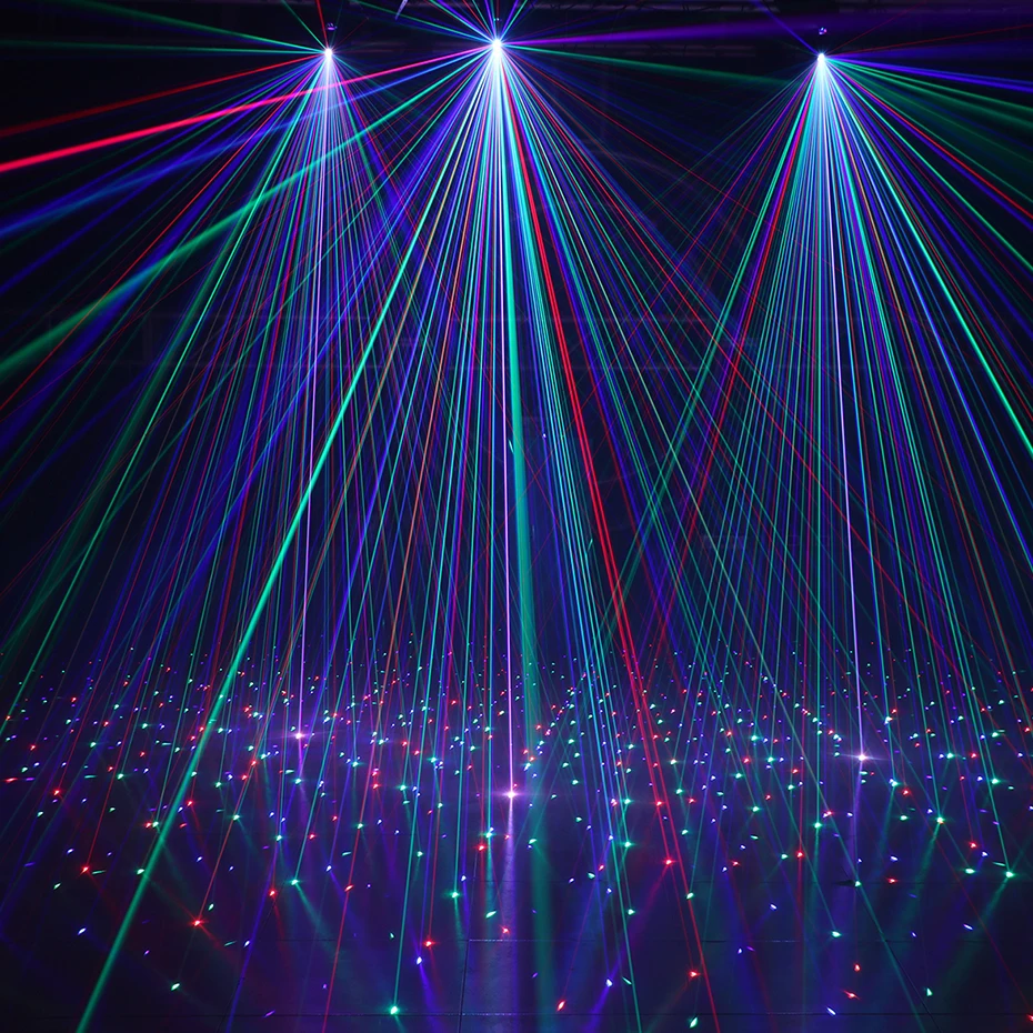ALIEN RGB DJ диско лазерный проектор DMX Перемещение лазерной головки сценический эффект вечерние танцы Рождество праздник бар трафареты для изменения формы луча освещения