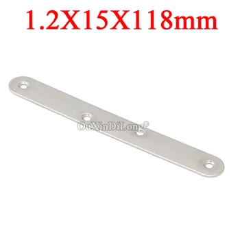 

100PCS Stainless Steel Flat Corner Braces Furniture Connecting Fittings Frame Board Support Brackets Repair Parts 1.2X15X118mm