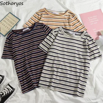 

T-shirts Women Colorful Trendy Elegant All-match High-quality Korean Style Sweet Leisure Daily Womens Female Lovely Simple 2020