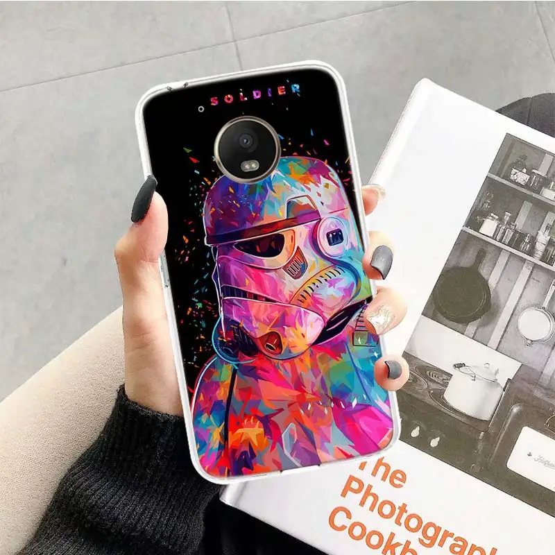 TR052-2 Крутой чехол с принтом из "звездных войн" для Motorola Moto G7 G6 G5S G5 E4 плюс G4 E5 играть X4 Мощность tpu с рисунком индивидуальная крышка телефона - Цвет: TR052-2